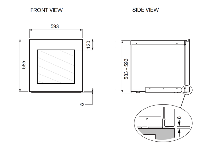 60x60 cm Built-in Wine Column, Push to Open Door | Bertazzoni